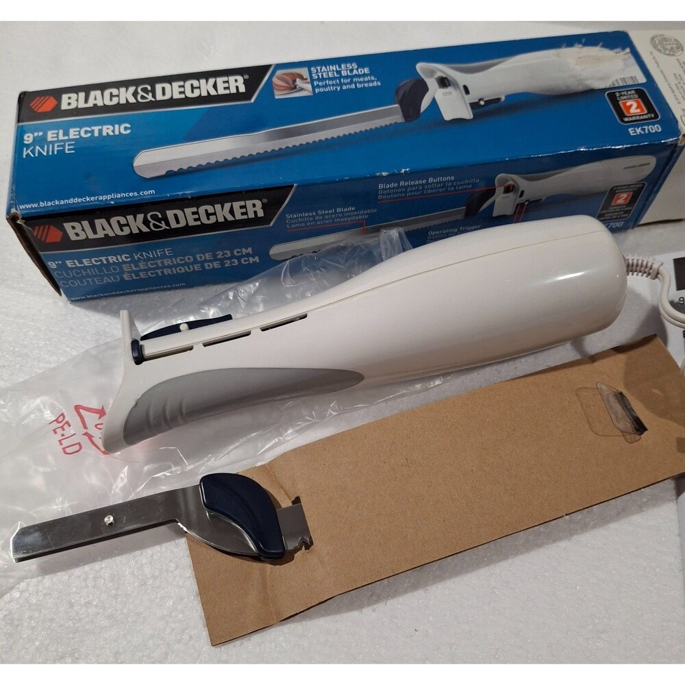 Black & Decker Home 9 inch Electric Carving Knife Model EK700 Open Box